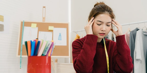 stressed designer at